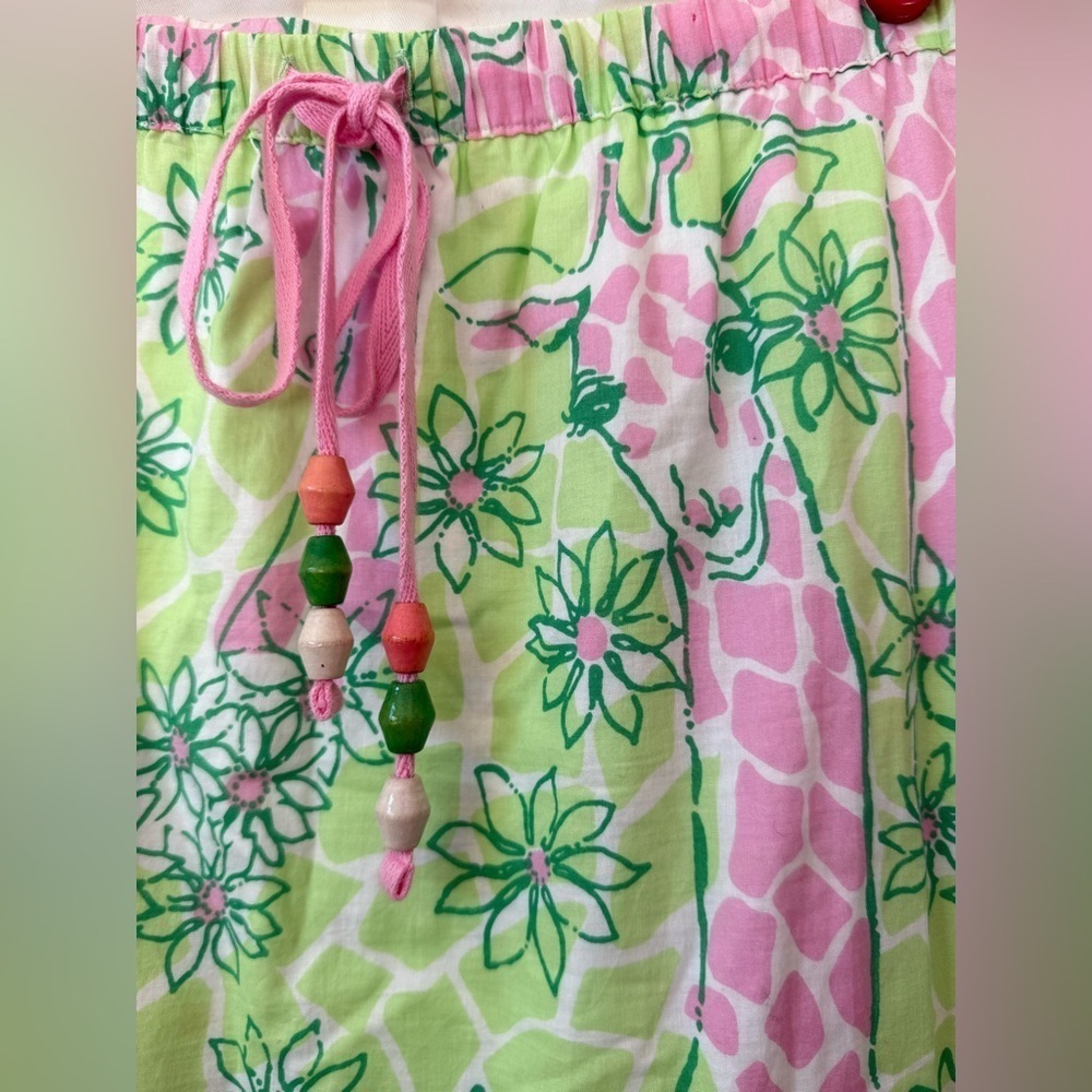 Lilly Pulitzer Vintage White Tag Slip Lined Long Ruffle Skirt Giraffes Women's S - Picture 6 of 6
